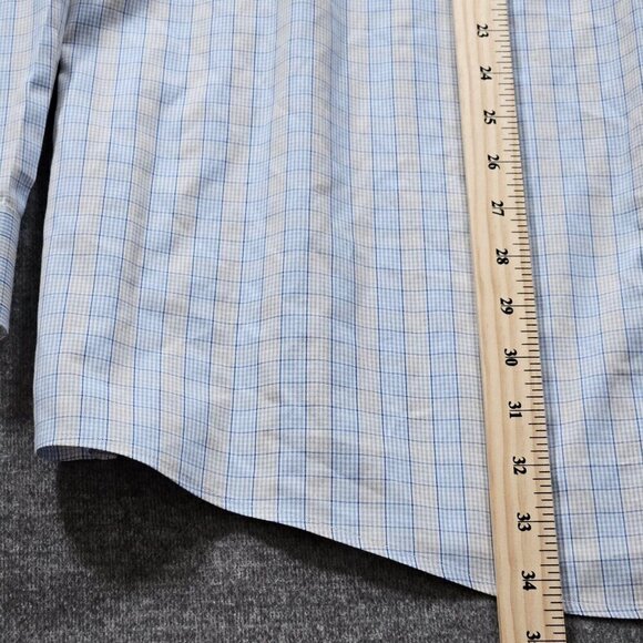 Eddie Bauer Shirt Mens Tall L Plaid LS Wrinkle Free Relaxed Fit Pocket Preppy - Picture 8 of 16